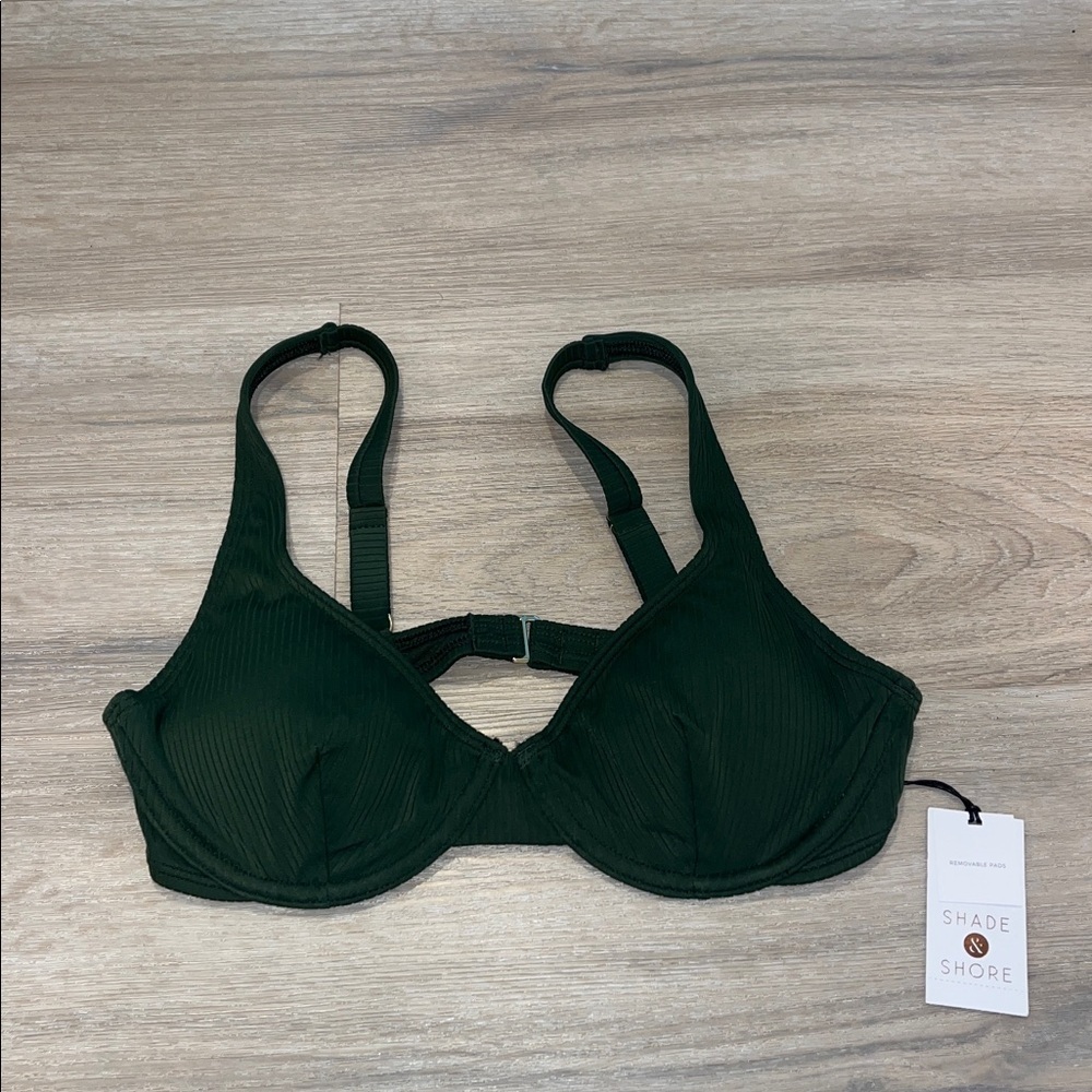 Women's Retro Ribbed Underwire Bikini Top
- Shade & Shore™ Dark Green 34 C - Picture 9 of 14